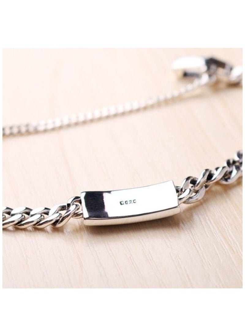 Vitalia - 925 sterling silver bracelet with black stone - Image 1