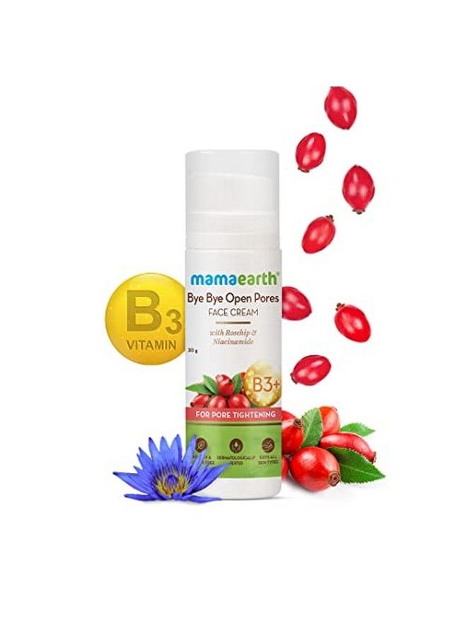 Mamaearth - Bye Bye Open Pores Face Cream For Pore Tightening With Rosehip & Niacinamide 30 G - Image 1