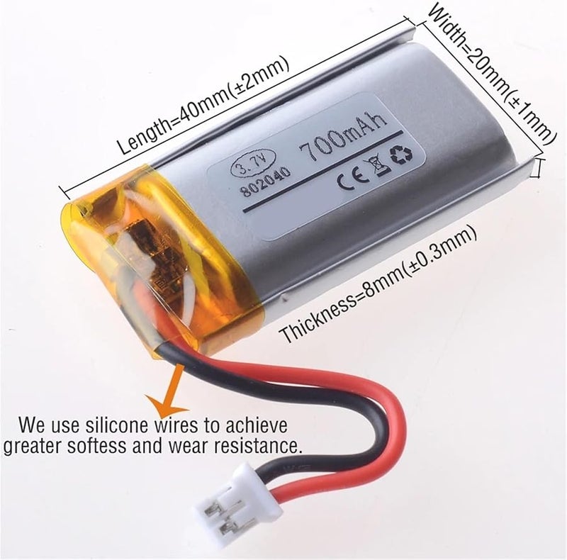 3 7V 700mAh Lithium Battery 1 25 2pin Connector Color 1 25 2pin - Image 4