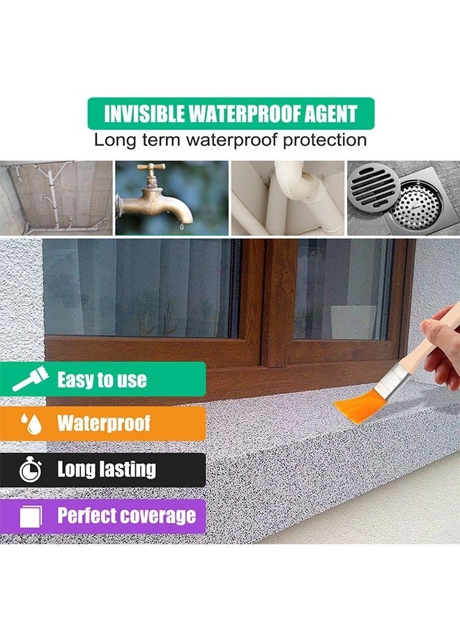 Jaysuing Invisible Waterproof Agent - Multipurpose Bathroom Clear Waterproof Glue With Brush, A Stronger Layer to Protect Bathroom Roof Bedroom Kitchen Crack and Water Leakage Problem 300g - Image 5