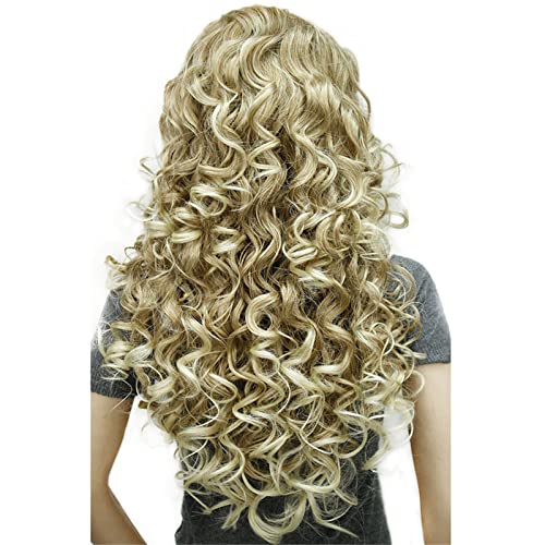 Aimole Long Curly Women Wigs Synthetic Wig Natural Hair(27T613) - Image 4