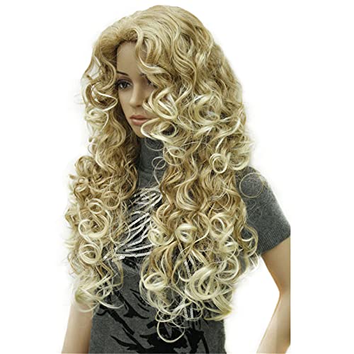 Aimole Long Curly Women Wigs Synthetic Wig Natural Hair(27T613) - Image 3