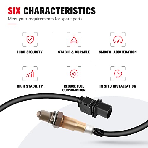 QIJIAUTO Automotive O2 Oxygen Sensor Upstream fit for Hyundai Accent Veloster for Kia Rio Soul 2012 2013 2014 2015 2016 1.6L Air Fuel Ratio Sensor 234-5055 - Image 5