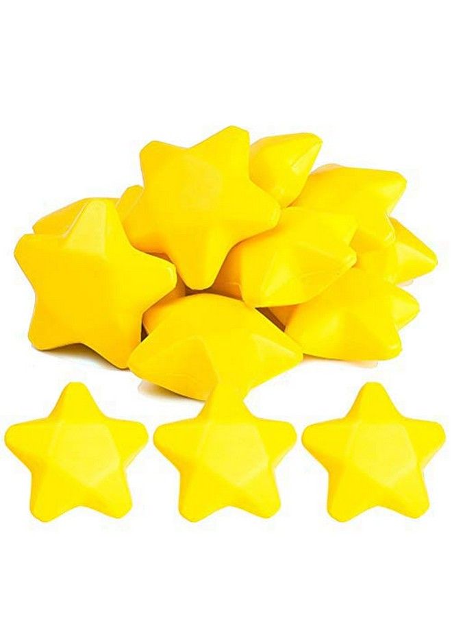 Odowalker Stress Relief Balls 3 Inch Odowalker 20Pcs Star Stress Ball Stress Squeeze Neon Yellow Stars Mini Foam Balls For School Carnival Reward Party Bag Gift Fillers - Image 2