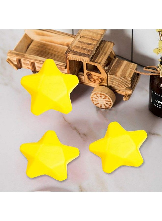 Odowalker Stress Relief Balls 3 Inch Odowalker 20Pcs Star Stress Ball Stress Squeeze Neon Yellow Stars Mini Foam Balls For School Carnival Reward Party Bag Gift Fillers - Image 4
