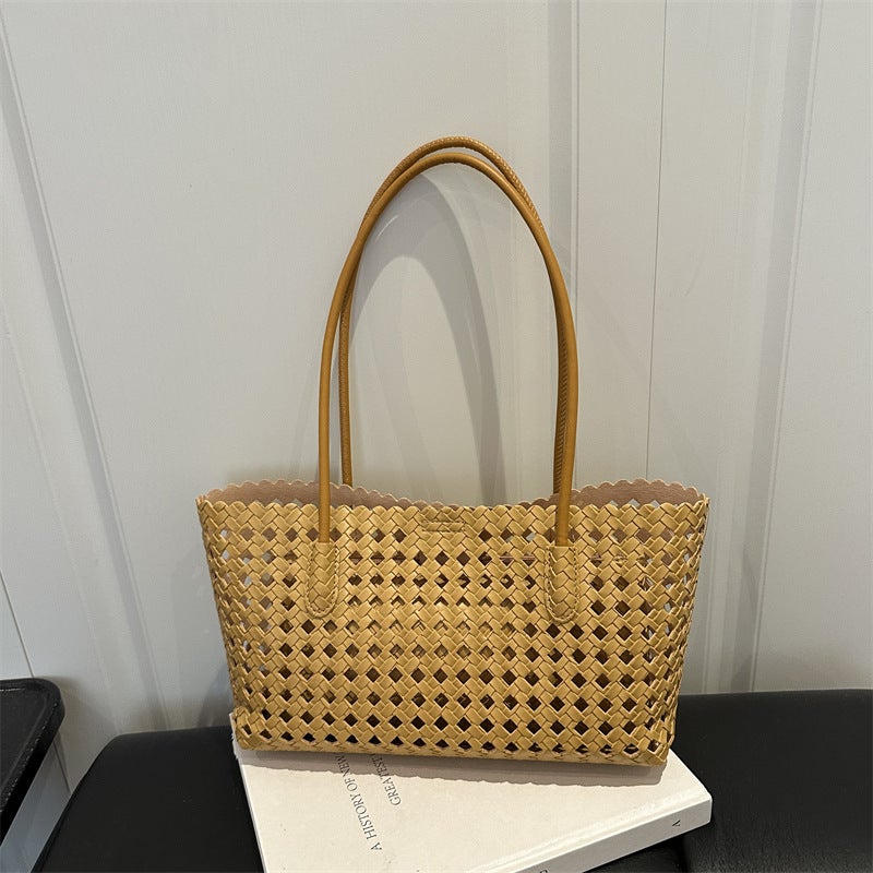 Women's PU Tote Bag with Hollow Out Design - Image 3