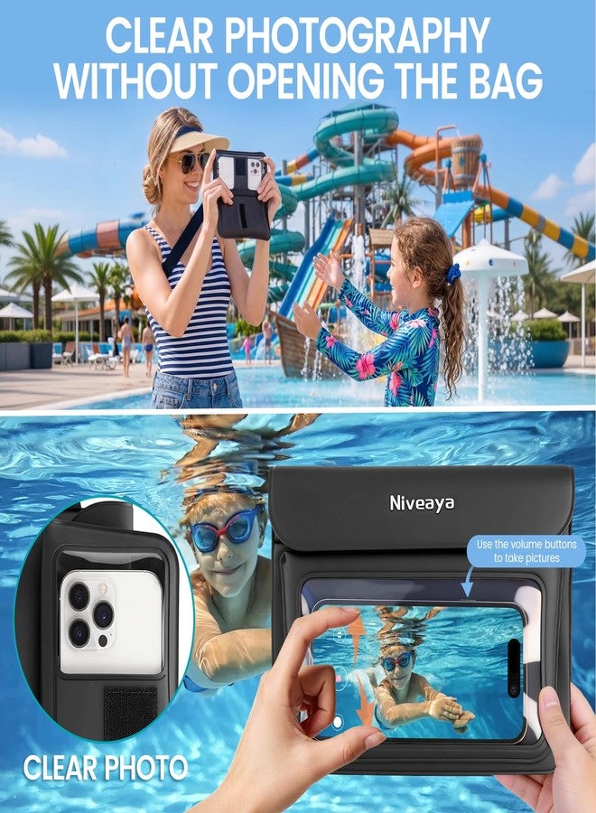 Niveaya 2 Pack Waterproof Fanny Pack for Women Men, IPX8 Waterproof Pouch Dry Belt Bag for Beach, Kayaking, Swimming, Double Space Touchscreen & Photography,Boat Travel Essentials - Image 3