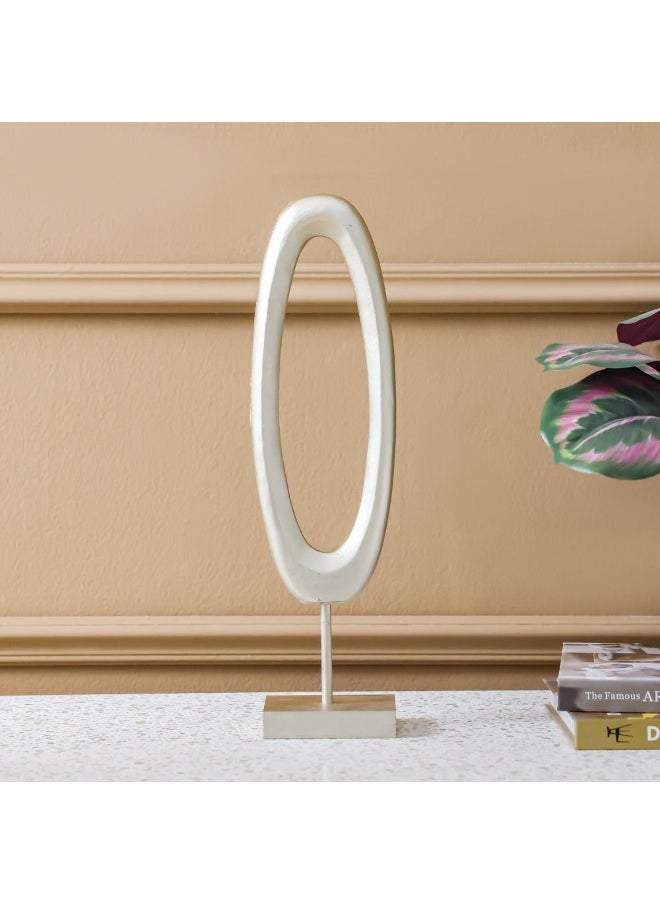 DANUBE HOME Danube Home Norwich Oval Decor - 11.5X8X41Cm Gold Finish Trendy Home Figurine Resin & Mdf Decorative Accent For Tabletop Unique Structure & Shiny, Easy Maintenance Decorative Home Accessories  - Image 1