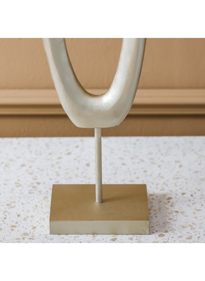 DANUBE HOME Danube Home Norwich Oval Decor - 11.5X8X41Cm Gold Finish Trendy Home Figurine Resin & Mdf Decorative Accent For Tabletop Unique Structure & Shiny, Easy Maintenance Decorative Home Accessories  - Image 2