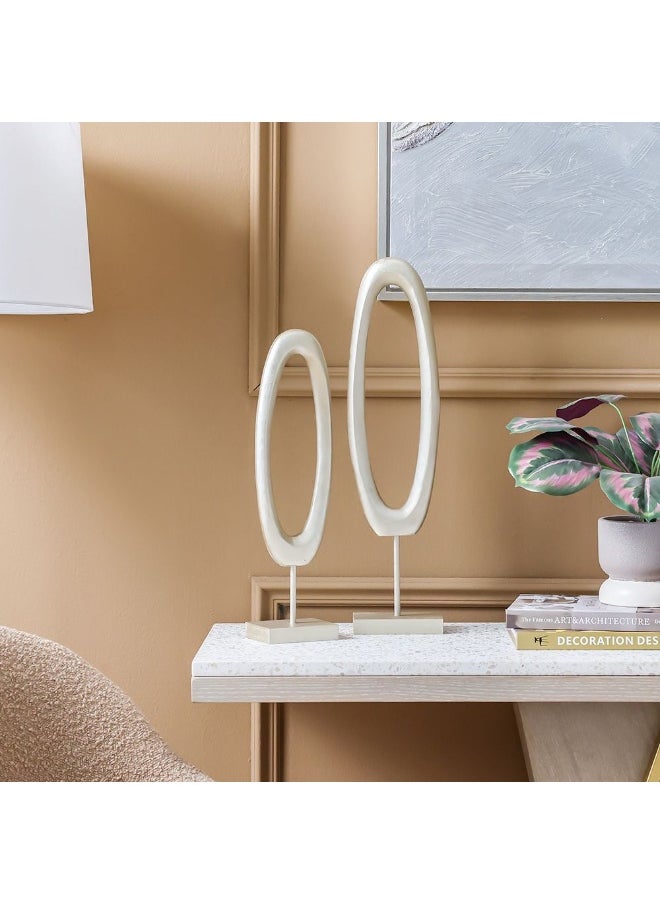DANUBE HOME Danube Home Norwich Oval Decor - 11.5X8X41Cm Gold Finish Trendy Home Figurine Resin & Mdf Decorative Accent For Tabletop Unique Structure & Shiny, Easy Maintenance Decorative Home Accessories  - Image 3