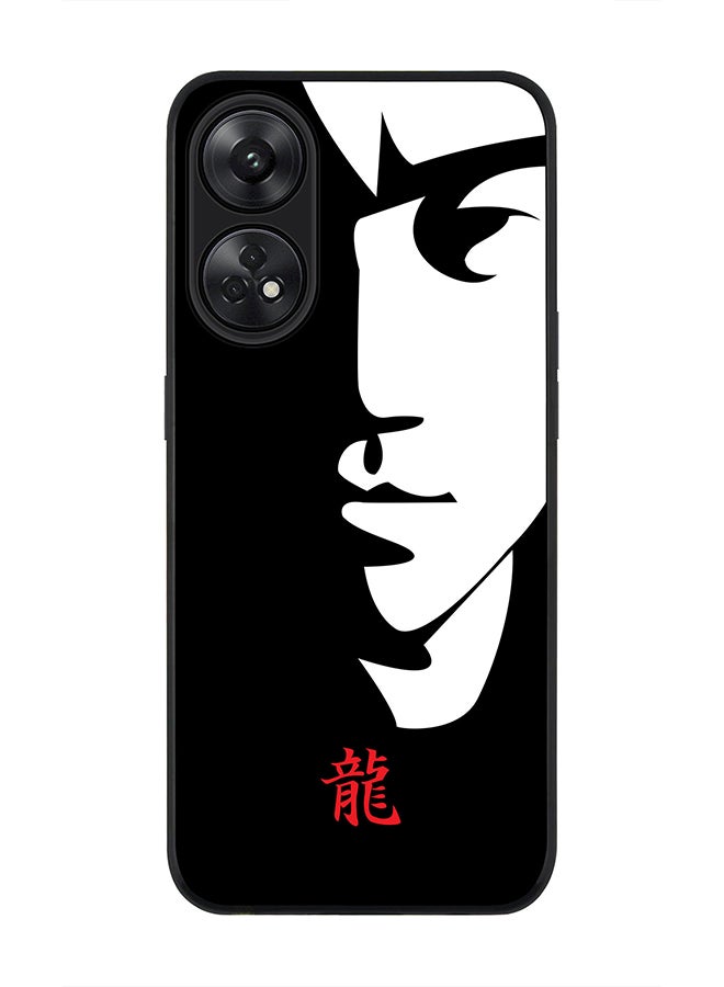 Stylizedd Rugged Black edge case for Reno 8T 4G Slim fit Soft Case Flexible Rubber Edges Anti Drop TPU Gel Thin Cover - Tibute - Bruce Lee (Black) - Image 1