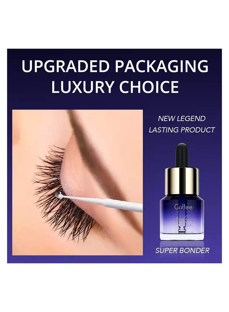 GOLLEE لاصق الرموش الفائق، لاصق سريع الجفاف للرموش الجميلة، يطيل شكل الرموش بمقدار 15 مل - Image 4