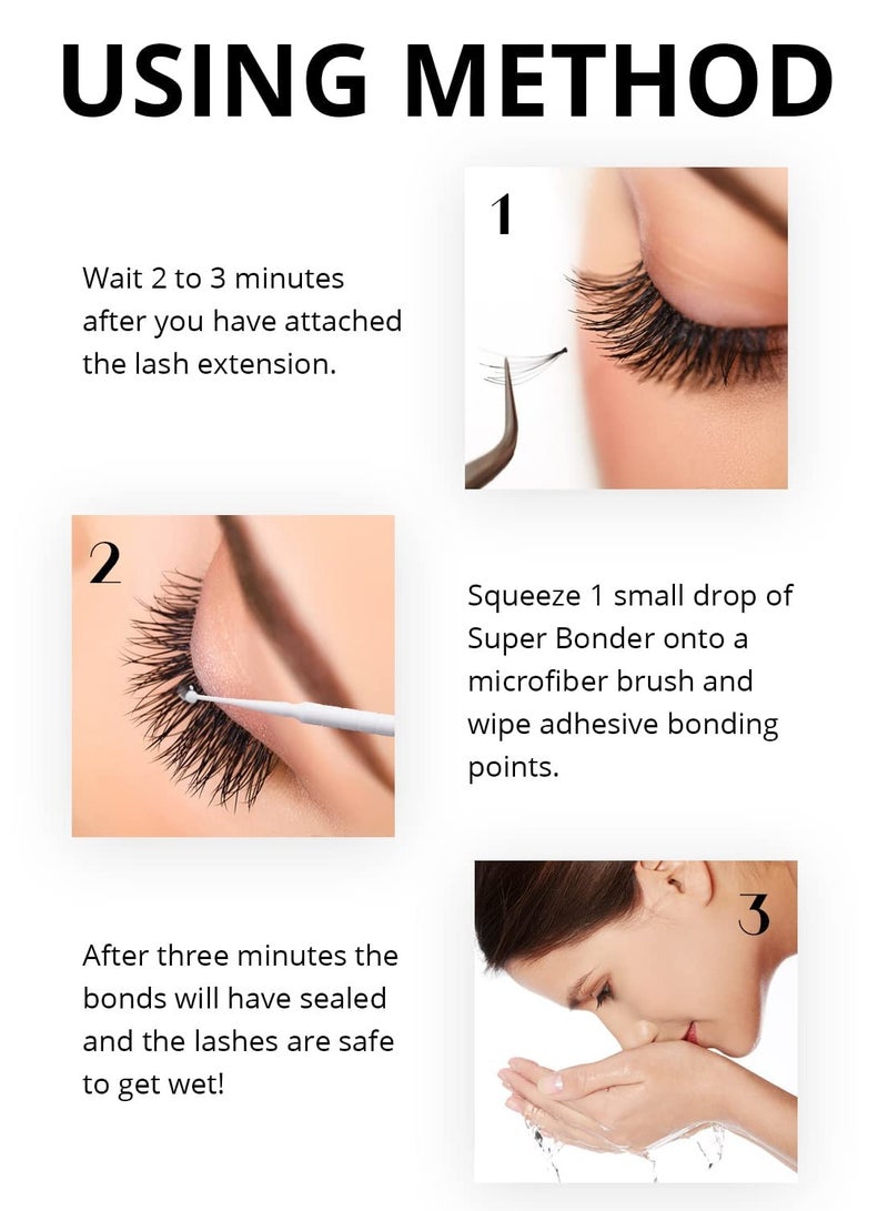 GOLLEE لاصق الرموش الفائق، لاصق سريع الجفاف للرموش الجميلة، يطيل شكل الرموش بمقدار 15 مل - Image 5