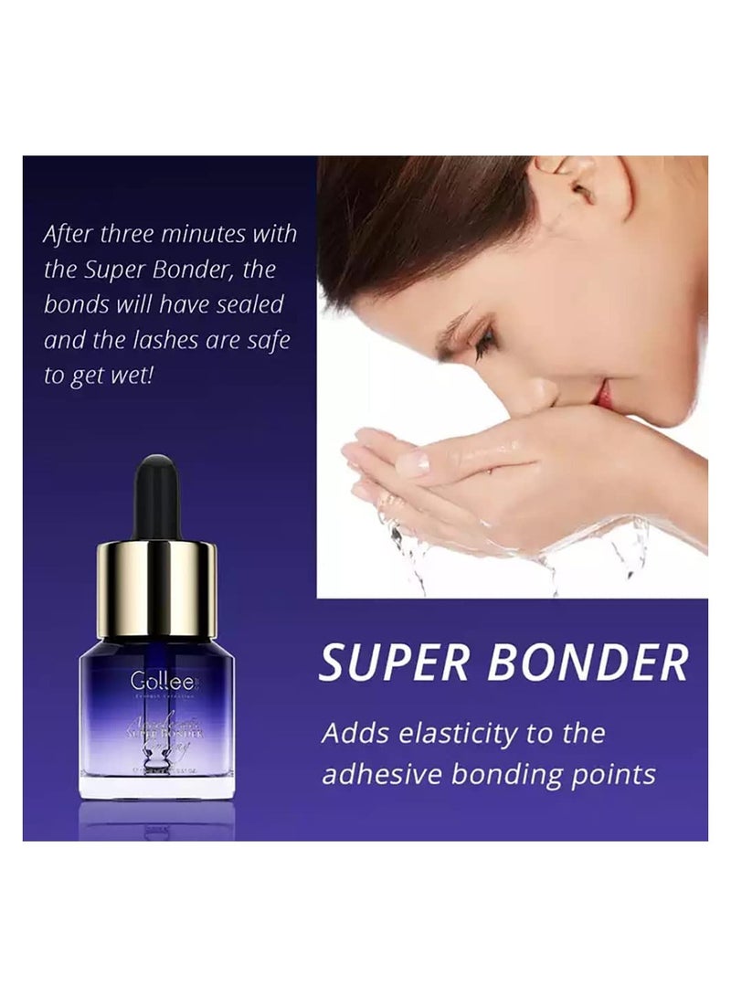 GOLLEE لاصق الرموش الفائق، لاصق سريع الجفاف للرموش الجميلة، يطيل شكل الرموش بمقدار 15 مل - Image 3