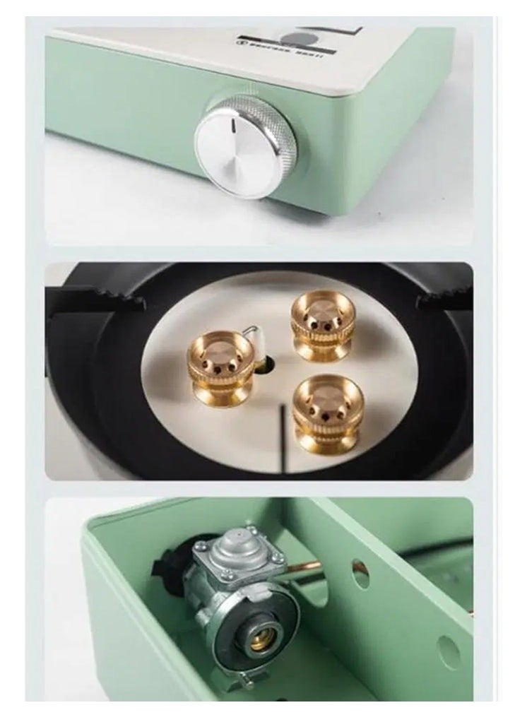 TIGER موقد تسخين الغاز للتخييم والنزهات - فرن طهي متعدد الوظائف، صينية شواء، وموقد للشواء - موقد خارجي محمول مع لهب قابل للتعديل للطهي والشواء والتحميص - مثالي للتخييم، والمشي، والشواء، والنزهات - Image 4