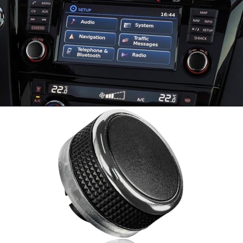 OICCTBF Radio Knob Button Volume Stereo Tuner Power Connect, Stereo Audio Volume Radio Tuner Control Switch Knob Ring for Nissan Qashqai, Juke - Image 1