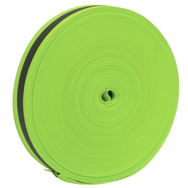 High Visibility Reflective Ribbon 1 Inch Fluorescent Green Nylon Webbing Weatherproof for Night Safety - Durable Sewing Tape for Outdoor Sports Enthusiasts DIY Pet Projects - Image 4