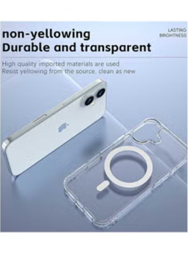 Raxoom iPhone 16 6.1 inch Clear Magnetic Case â€“ Slim Shockproof Design with Wireless Charging Support - Image 3