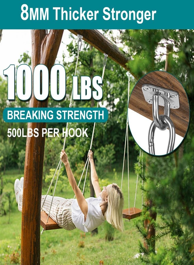 CZXNBI Heavy Duty Hammock Hanging kit - 1000 lb Capacity Swing Hooks, Ceiling Hooks for Wall/Ceiling Mount, Indoor & Outdoor - Stainless Steel (Medium) - Image 2