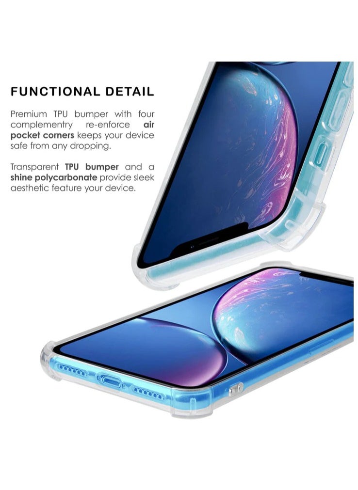 Generic - Protective Case for iPhone XR, Shock Absorbing Bumper Cover, Crystal Clear Case with Protective Case, Soft TPU Anti-Scratch Case, Compatible with iPhone XR - Transparent - Image 1