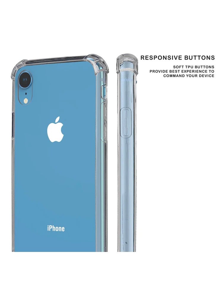 Generic - Protective Case for iPhone XR, Shock Absorbing Bumper Cover, Crystal Clear Case with Protective Case, Soft TPU Anti-Scratch Case, Compatible with iPhone XR - Transparent - Image 1