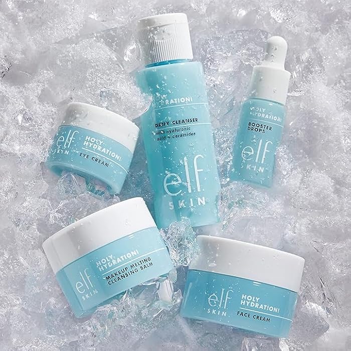 elf e.l.f. SKIN Holy Hydration! Hydrated Ever After Skincare Mini Kit, Cleanser, Makeup Remover, Moisturizer & Eye Cream For Hydrating Skin, Airplane-Friendly Sizes - Image 3