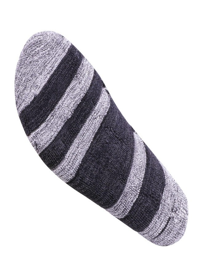 يودج جوارب YUEDGE الرجالية المبطنة للمشي لمسافات طويلة، جوارب ماصة للرطوبة، جوارب قطنية مبطنة مضادة للروائح، جوارب عمل مريحة للرجال، مقاس 9-11، 5 أزواج - Image 3