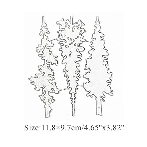 hinana 3pcs Christmas Tree Metal Die Cuts,Pine Tree Plant Frame - Image 2