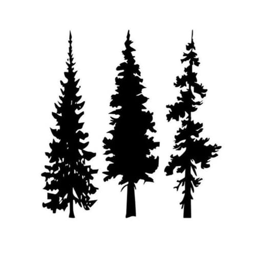 hinana 3pcs Christmas Tree Metal Die Cuts,Pine Tree Plant Frame - Image 3