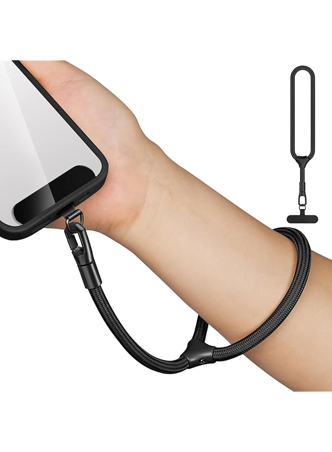 Green Tiger Hand Wrist Strap Lanyard, Adjustable Phone Wrist Strap, Universal Cell Phone Multifuctional Patch Lanyards Compatible With Most Smartphones For Women And Men (Black) - Image 1