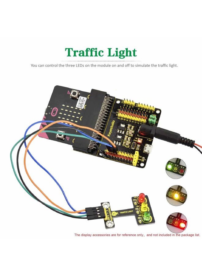 Keyestudio لوحة توسيع BBC Micro:bit محول كسر للوحة تحكم BBC Micro bit مجموعة البداية متوافقة مع Microbit V2، V1 - Image 3