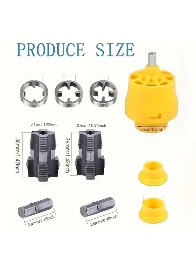 1 Set Steel Pipe Threading Tool Kit With 3 Durable Metal Molds For Home Plumbing Repair - Image 3