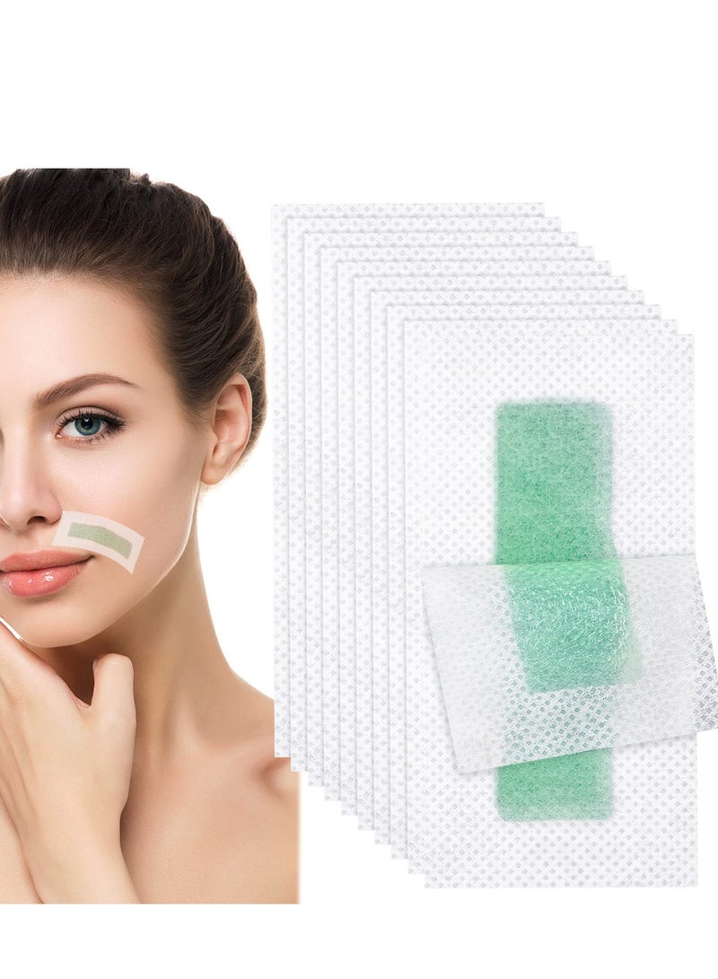 SOLARAE Hair Removal Wax Paper, 96 Pieces of Women's Lips Facial Wax Strips Lip Hair Beard Face Smooth Whitening Paste Ready-to-use Fast Hair Removal Patch for Arms, Legs, Armpit Hair, Eyebrow Hair, Etc. - Image 1