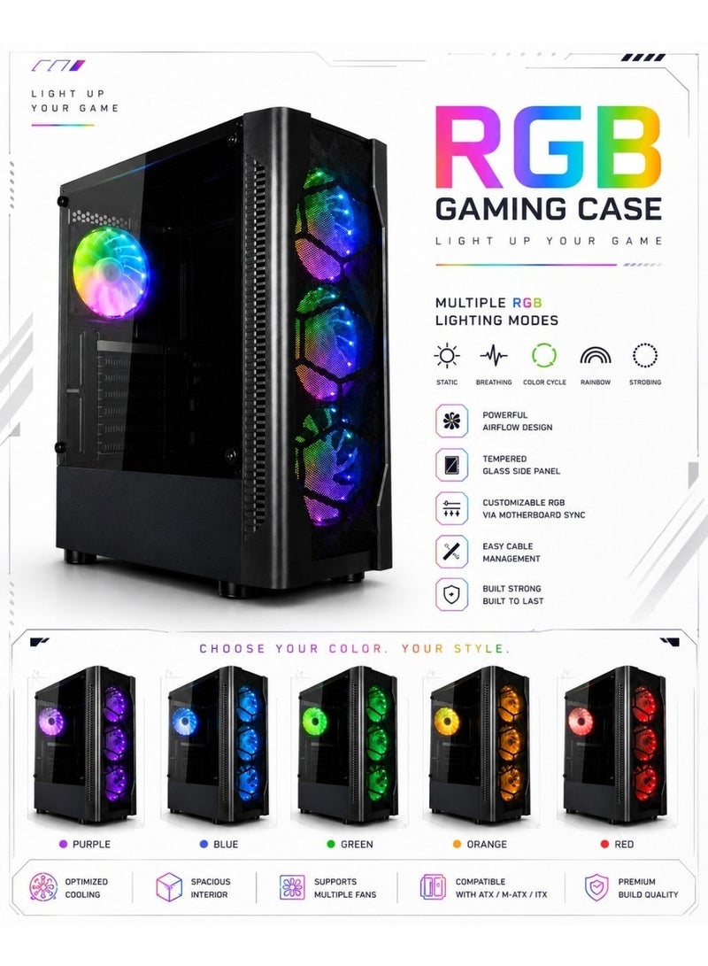 TMD Gaming PC GTX 1660 GPU Intel Core i5-11400F 16GB RAM 3200MHz 1TB M.2 SSD Windows 10 Pro Free DK9 Gaming Combo Gift black - Image 3