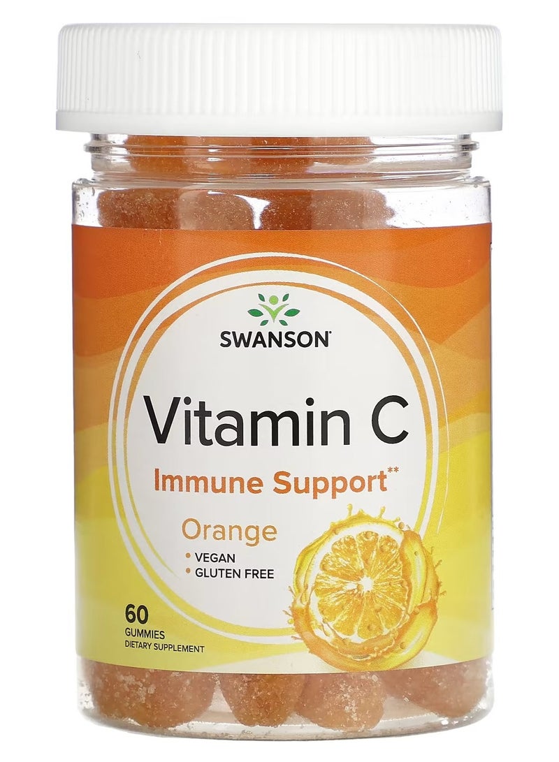 Swanson, Vitamin C, Orange, 60 Gummies