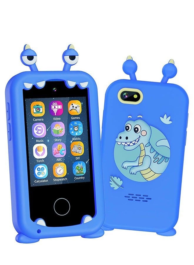 دوركو هاتف ذكي تعليمي للأطفال بقياس 2.8 بوصة مع بطاقة SD 8 جيجابايت ورباط للرقبة، كاميرا مزدوجة، ألعاب، مشغل موسيقى، هدية عيد ميلاد للأطفال 3+ سنوات. - Image 1