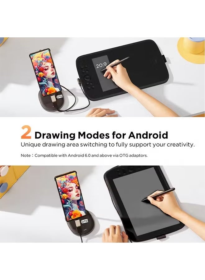 UGEE M908 Graphics Drawing Tablet 10 Inch 8 Hot Keys Scroll Wheel 16K Levels Pressure Compatible for Windows Mac Android - Image 4