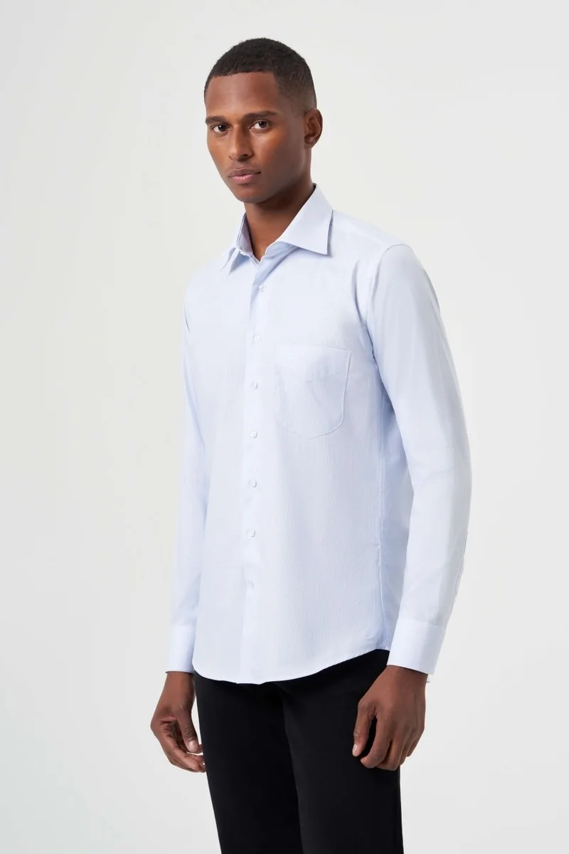 Bisse Men's Regular Fit Classic Shirt Blue GM23K232023_D35