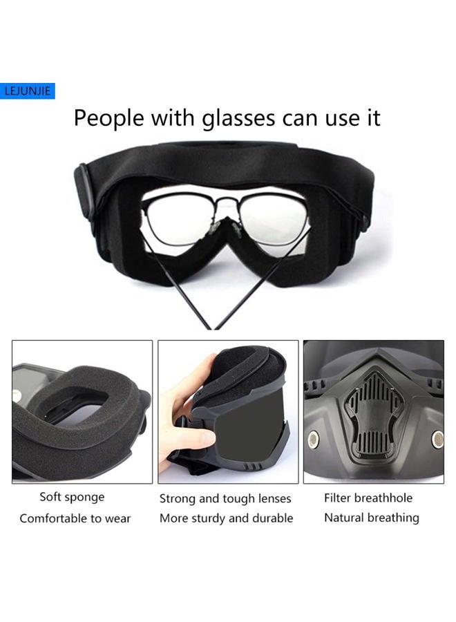 LEJUNJIE MICH Tactical Helmets with Detachable Face Mask Goggles for Airsoft, Paintball and Hunting - Perfect for Outdoor Activities - Image 3