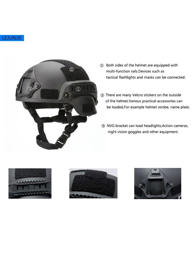 LEJUNJIE MICH Tactical Helmets with Detachable Face Mask Goggles for Airsoft, Paintball and Hunting - Perfect for Outdoor Activities - Image 2