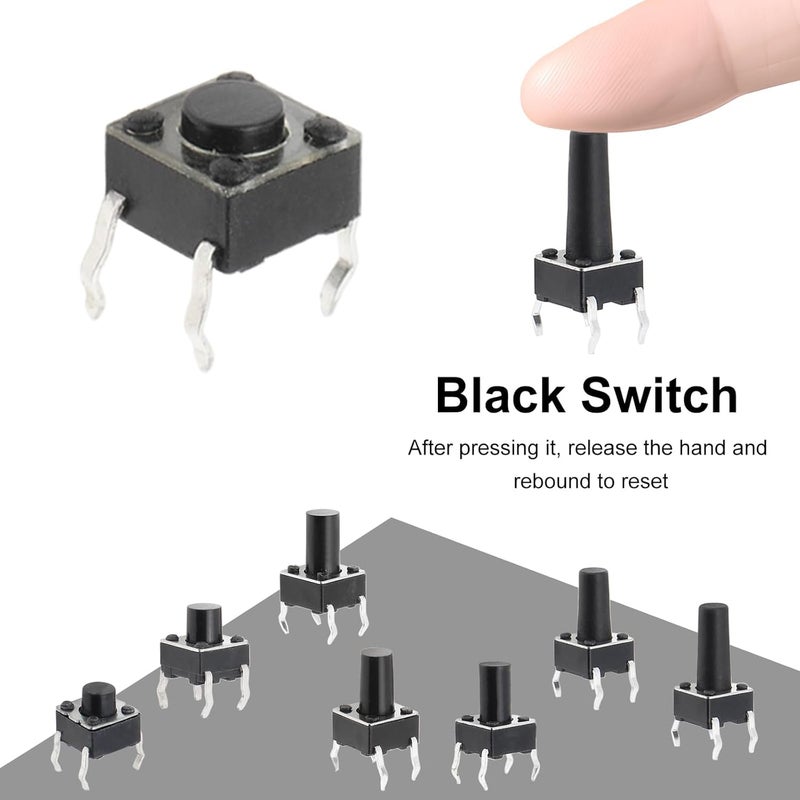 Electrobot 180 PCS Tactile Switch Kit – 10 Values Assorted Momentary Push Button Switches with Storage Box for DIY Electronics Projects - Image 5