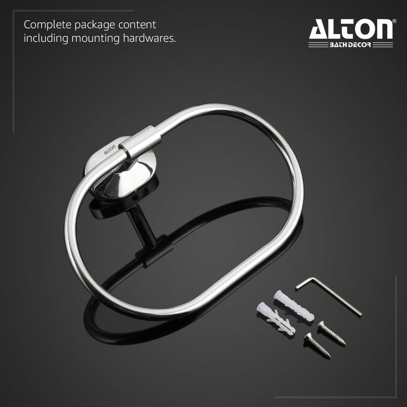 Alton ALTON AXO30605, Stainless Steel, Towel Ring/Napkin Ring/Napkin Holder/Towel Hanger/Bathroom Accessories (Chrome)  - Image 3
