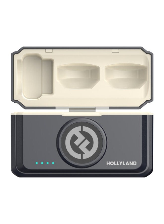 Hollyland - Lark M2 DUO 2-Person Wireless Camera Microphone (Shine Charcoal) - Image 1