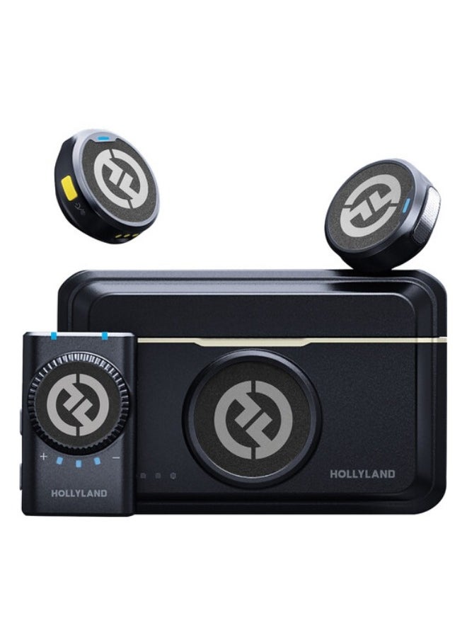 Hollyland - Lark M2 DUO 2-Person Wireless Camera Microphone (Shine Charcoal) - Image 1