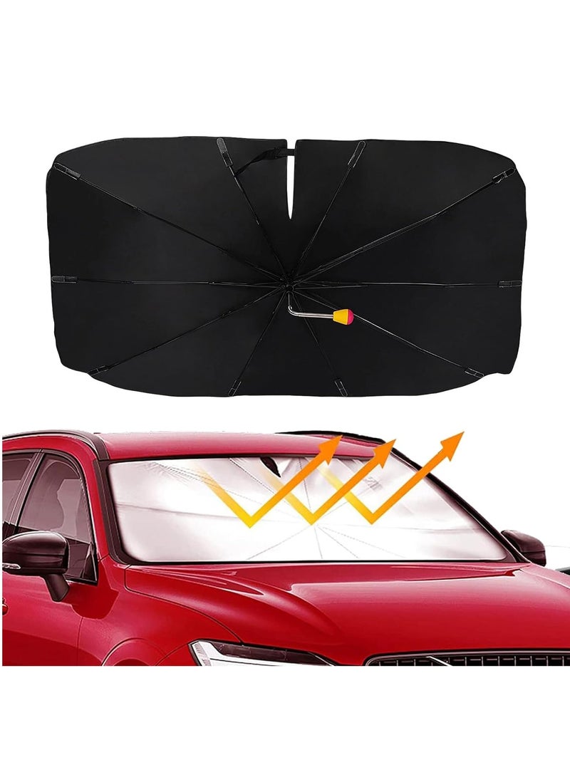 Car Windshield Sunshade, UPF50+ Upgraded Opening Design Foldable and Durable, 360° Bendable Car Protective Umbrella for Car Sun Protection - Image 1