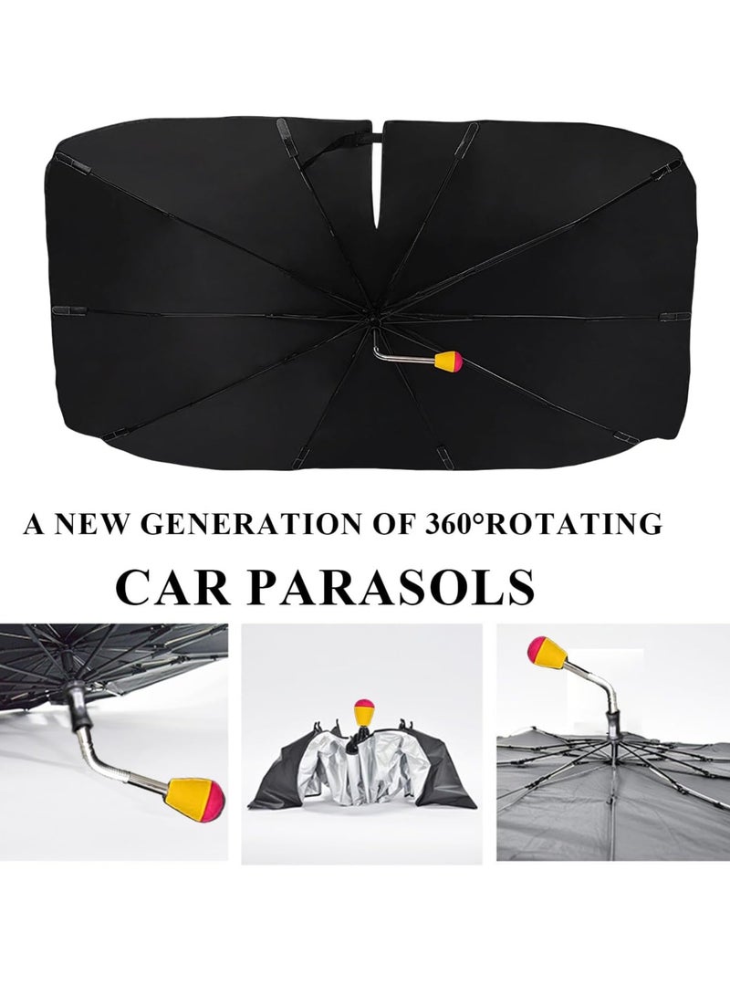 Car Windshield Sunshade, UPF50+ Upgraded Opening Design Foldable and Durable, 360° Bendable Car Protective Umbrella for Car Sun Protection - Image 5