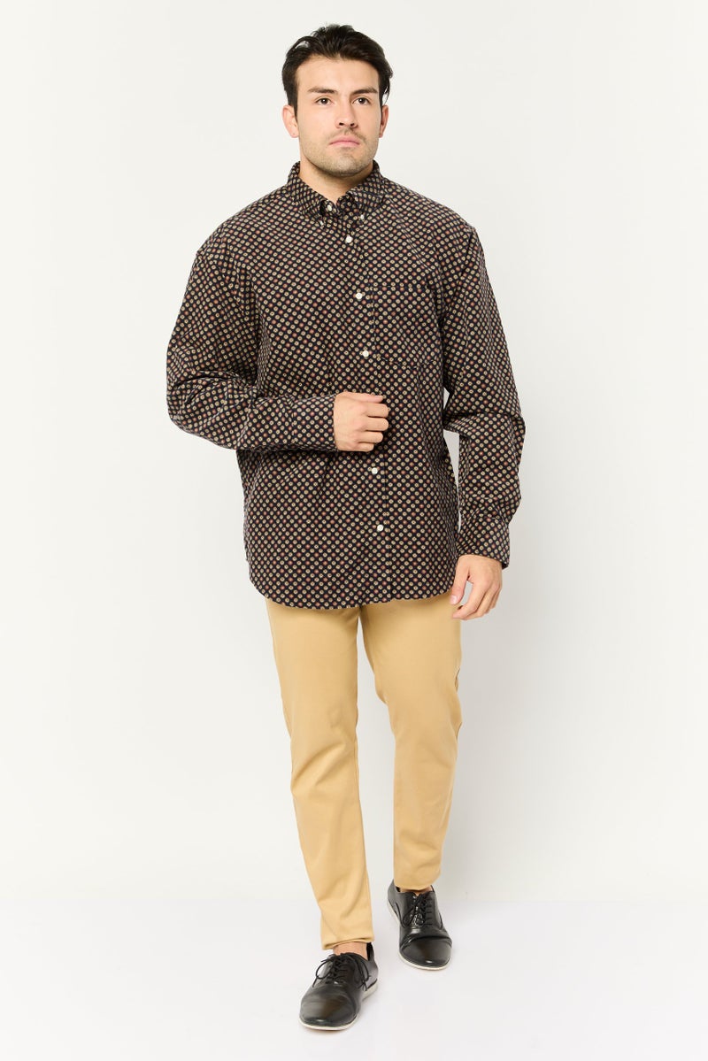 GANT Men Relaxed Fit Allover Print Long Sleeves Casual Shirt, Multicolor - Image 2