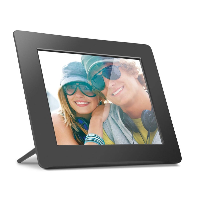 Aluratek 8 Inch LCD Digital Photo Frame with Auto Slideshow Using USB SD/SDHC (ADPF08SF) - Black - Image 1