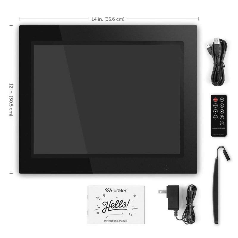 Aluratek 8 Inch LCD Digital Photo Frame with Auto Slideshow Using USB SD/SDHC (ADPF08SF) - Black - Image 4