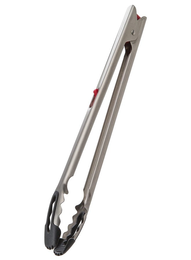 Prepsolutions Prep Solutions 12-Inch Stainless Steel One-Handed Locking Tongs – Ergonomic Design for Easy Gripping and Serving - Image 1